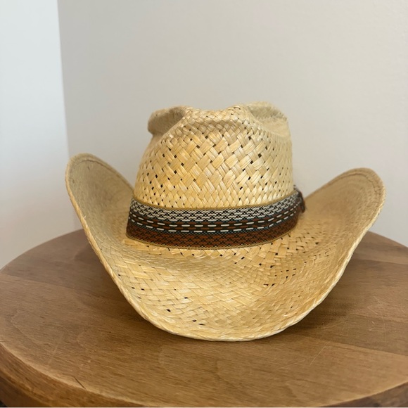Resistol Stagecoach Western Cowboy Hat 6 3/4 Self Conforming Straw Tan USA Texas - Picture 4 of 16